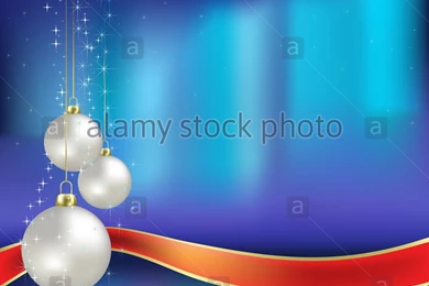Christmas Greeting White Balls On Aurora Borealis Backgrounds Stock ...