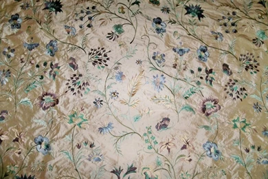 Stunning lee jofa g p j baker guinevere embroidered silk fabric purple 3.jpg
