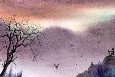 Rural Landscapes   Water Colour Painting Wallpapers 15   Wallcoo.net