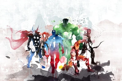 The Avengers Watercolor Painting Wallpapers
