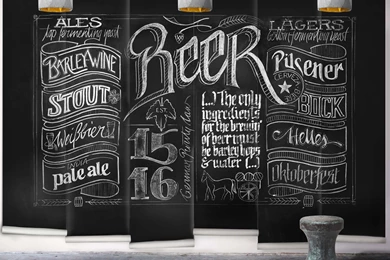 Black Chalkboard Beer Themed Wall Decor