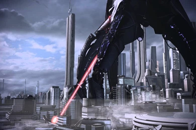Mass Effect 3 Earth Vancouver Reaper Dreamscene Video Wallpapers ...
