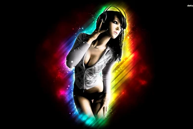 Girl With Headphones Wallpapers   Music Wallpapers