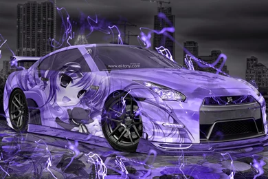 Nissan GTR R35 JDM Anime Girl Aerography City Car 2015 « El Tony