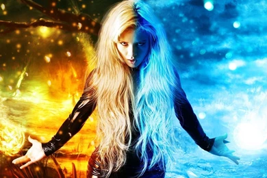 Woman Out Of Fire And Ice Wallpapers   Digital Art Wallpapers