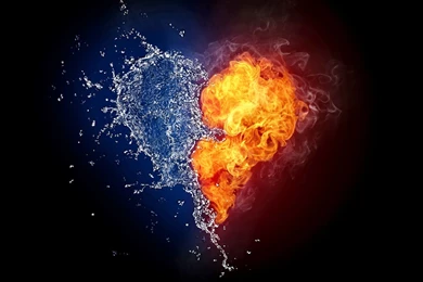 Fire And Ice Heart Wallpapers   Bing Images