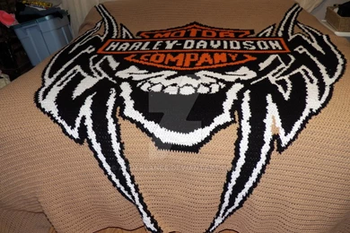 Harley Davidson Skull Afghan By Anderlance On DeviantArt