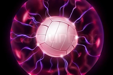 Magic Volleyball Ball Isolated On Black Backgrounds Computer ...