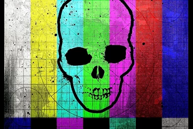 Vector 3D Colorful Abstract Skull Photo