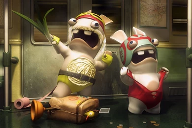 Funny Insane Wrestling Raving Rabbids Wallpapers