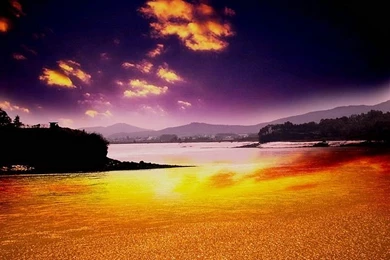 Sunset Wallpapers   Golden Sunset On The Sea 5   Wallcoo.net