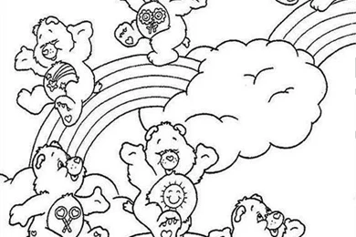 Free Coloring Pages Of Care Bears Drawings