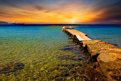 Beautiful Sunset On Beach Wallpapers Desktop   1941102