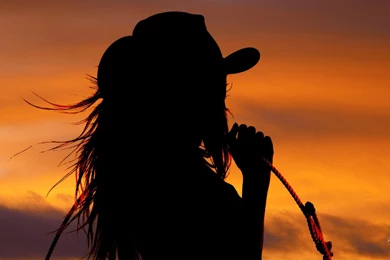 Cowgirl Sunset   (