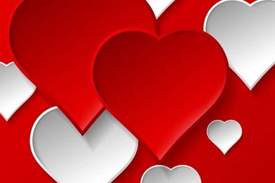 Red & White Love Hearts Wallpapers ♥♥