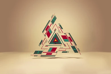 Brown Tan Triangular Prism Abstract Digital Motion Wallpapers ...