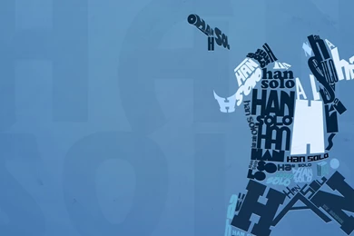 Han Solo Built From Letters   Star Wars Wallpapers 24410