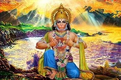 High Quality Hanuman Wallpapers And Pictures: Colorful Painting Of ...
