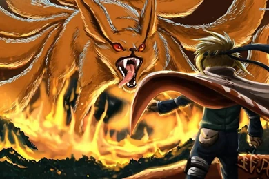 Kyuubi In Flames   Naruto Wallpapers   Anime Wallpapers