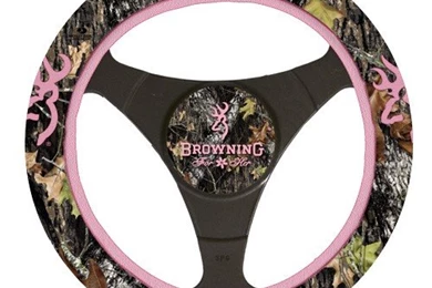 Browning Buckmark Pink Steering Wheel Cover