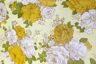 Complete Roll Of 1970s Yellow Floral Wallpapers By TheNelleHouse