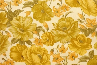 Retro Floral Wallpapers With Large Flower Pattern