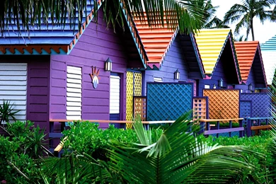 Colorful Houses, Bahamas Wallpapers