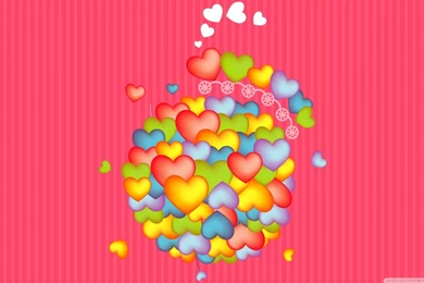 Colorful Hearts For Valentine HD Desktop Wallpapers : High ...