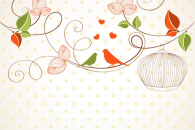 Hand Drawing Cute Abstract Floral Backgrounds