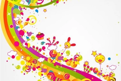 Happy Cute Abstract Rainbow Vector Backgrounds   Backgrounds Free ...