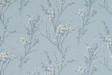 Pussy Willow Seaspray Blue Floral Wallpapers At Laura Ashley