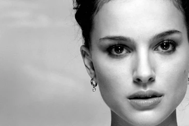 Natalie Portman Monochrome Beautiful Face Woman Actress HD ...