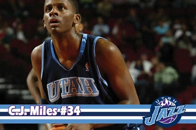 NBA Utah Jazz NO.34 C.J. Miles Photo   Utah Jazz Wallpapers