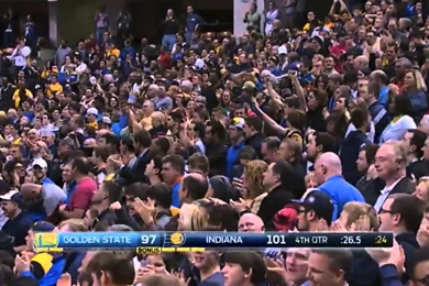 C.J. Miles HUGE 3 Pointer Vs Warriors   YouTube