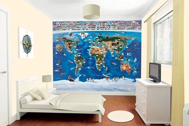Map Of The World Wallpapers Mural