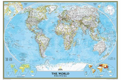 National Geographic World Map Wall Mural