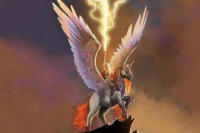 Valkyrie Marvel Pegasus Lightning Wings Drawing Wallpapers ...