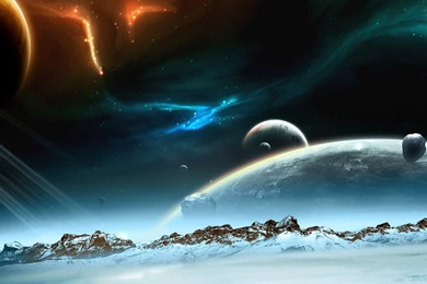 Full HD Wallpapers + Space, By Tobias Roetsch, Planets, Mountains ...