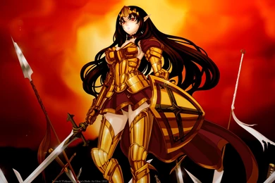 Annelotte Armor Brown Hair Cape Cleavage Elf Long Hair Necklace ...