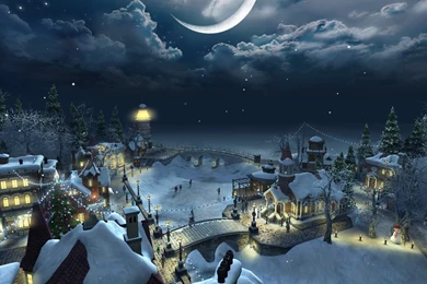 Christmas Night HD Wallpapers Download christmas night scenery desktop hd wallpapers 1280x800.jpg