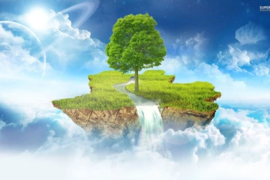 Floating Island In The Clouds Wallpapers   Fantasy Wallpapers