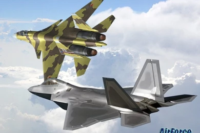 Sukhoi Su 35 37 Terminator Vs F 22 Raptor 2016   YouTube