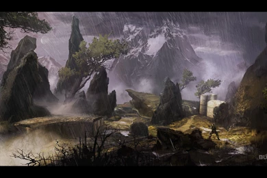 Halo Reach Rainswept Widescreen Hd Wallpapers