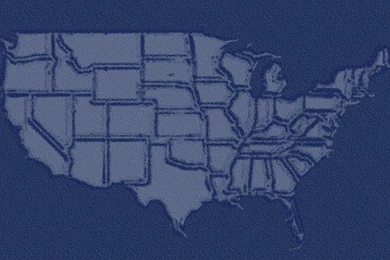 US USA America Map Blue Wallpapers