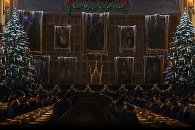 Pottermore Background: Great Hall At Christmas