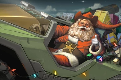 Download 1920x1080 Epic Santa Claus On A Jeep Wallpapers