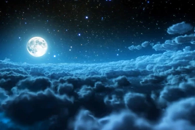 Cloudy Nite Lite   Desktop Wallpapers