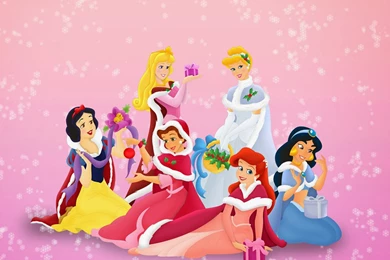 Disney princesses christmas wallpaper.jpg