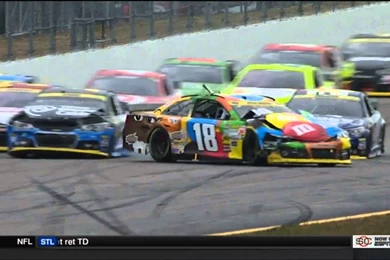 2014 Sylvania 300   Kyle Busch Crash   YouTube