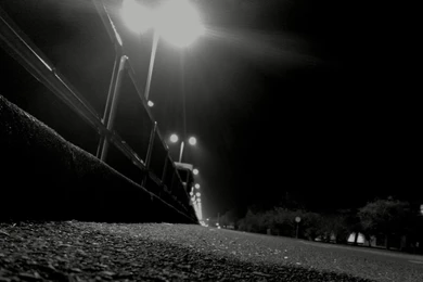 Modern: Zagreb Street Night Road Black White Lamp Wallpapers For ...